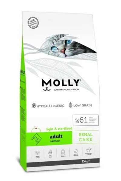 Liht Sterilised Somonli Sterillangan Mushuk Oziq-ovqati 15 Kg - MOLLY (1)