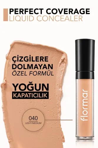 Likit Kapatıcı - Perfect Coverage Concealer - 040 Light-Medium 8690604558070 - 040 LIGHT/MEDIUM - 4