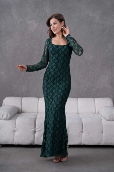 Likrali Dantelli Kechki Libos - 5