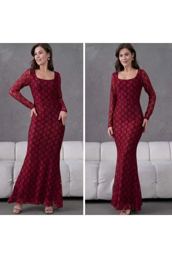 Likrali Dantelli Kechki Libos - 1