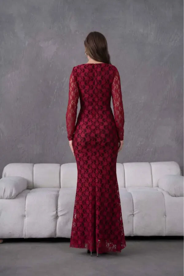 Likrali Dantelli Kechki Libos - 3