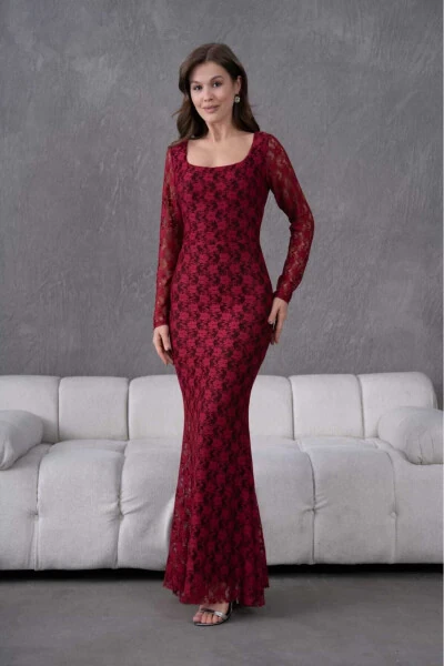 Likrali Dantelli Kechki Libos - 4