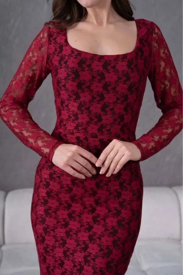 Likrali Dantelli Kechki Libos - 7