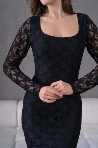 Likrali Dantelli Kechki Libos - 3