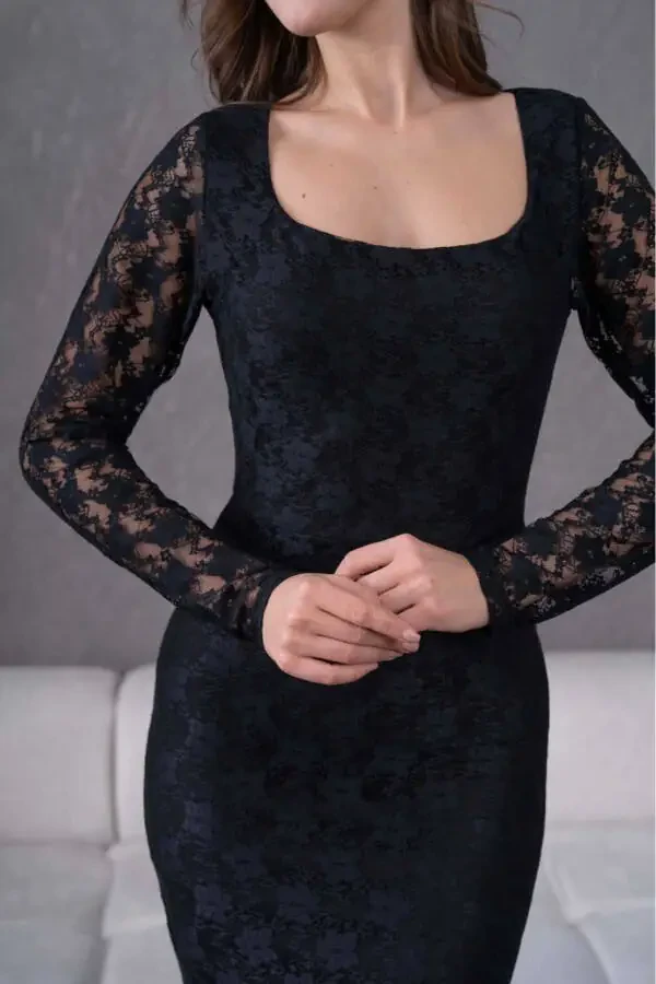 Likrali Dantelli Kechki Libos - 3