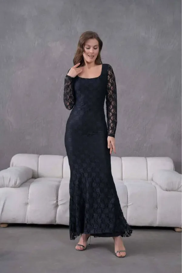 Likrali Dantelli Kechki Libos - 6