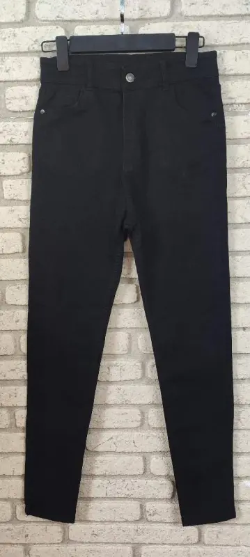 Likralı Yüksek Bel Efsane Kot Pantolon Antrasit Renk 92cm - 3