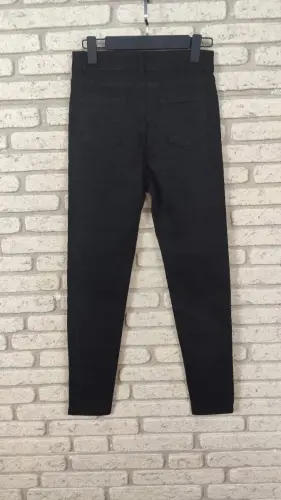 Likralı Yüksek Bel Efsane Kot Pantolon Antrasit Renk 92cm - 4
