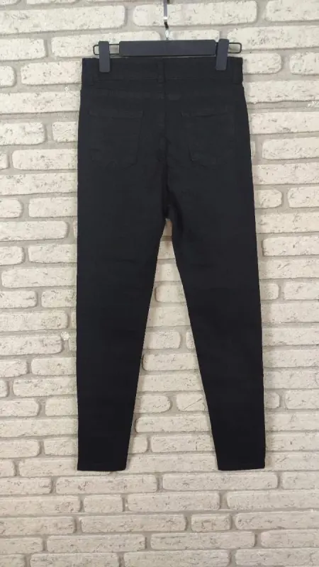 Likralı Yüksek Bel Efsane Kot Pantolon Antrasit Renk 92cm - 4