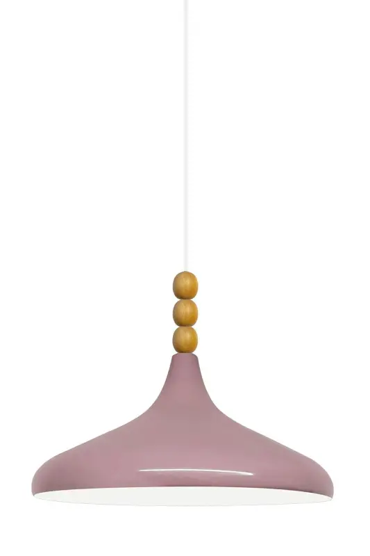 Lila Champion Yog'och Boncukli Yagona Avize Osma Salon Oshxona Butik Chiroq-Lila - 6