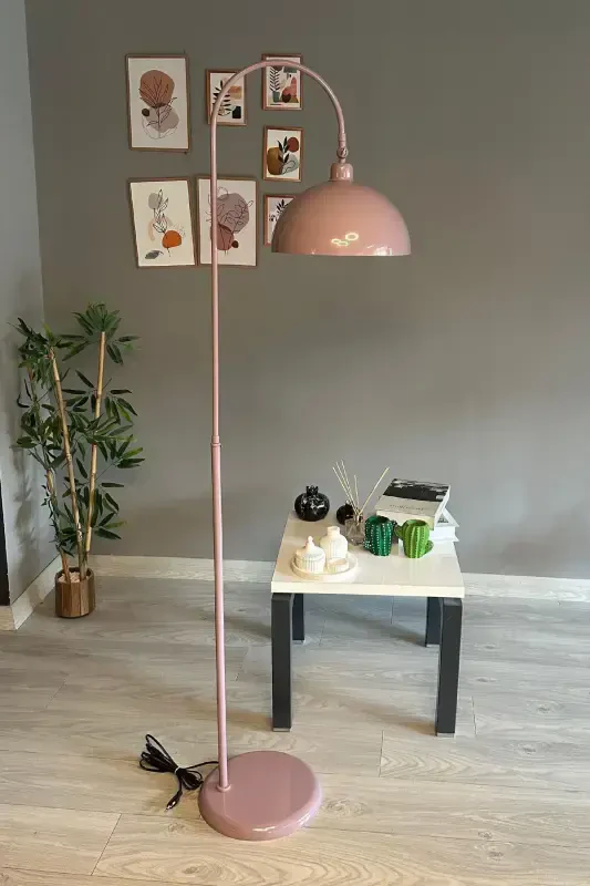 Lila Floor Lamp Adjustable Head Modern Decorative Metal Living Room Study Room Floor Lamp-Lilac - 2