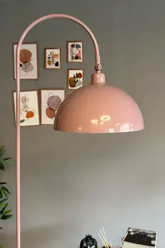 Lila Floor Lamp Adjustable Head Modern Decorative Metal Living Room Study Room Floor Lamp-Lilac - 4