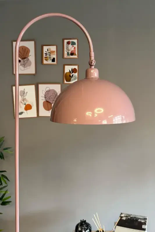 Lila Floor Lamp Adjustable Head Modern Decorative Metal Living Room Study Room Floor Lamp-Lilac - 4