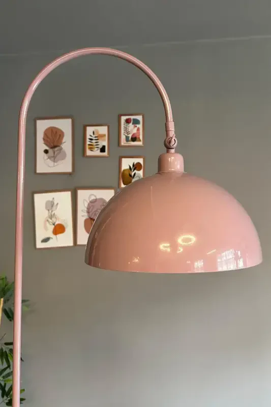 Lila Floor Lamp Adjustable Head Modern Decorative Metal Living Room Study Room Floor Lamp-Lilac - 5