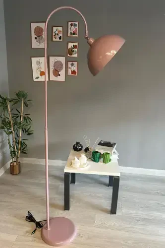 Lila Floor Lamp Adjustable Head Modern Decorative Metal Living Room Study Room Floor Lamp-Lilac - 6