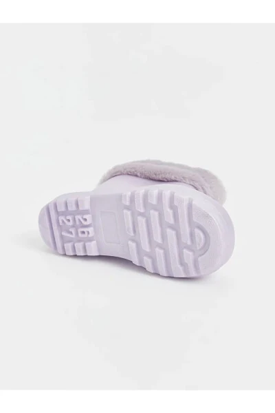 Lila fur detailed girls' boots - 3