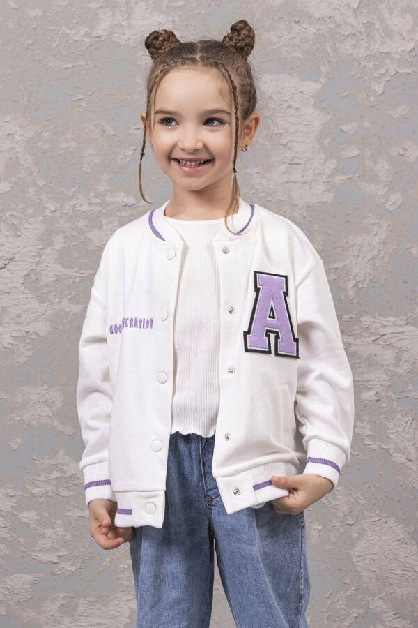 Lila Girls College Cardigan - 1