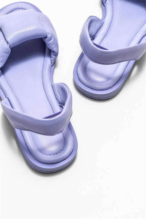 Lila Leather Women's Flat Sandals - 4