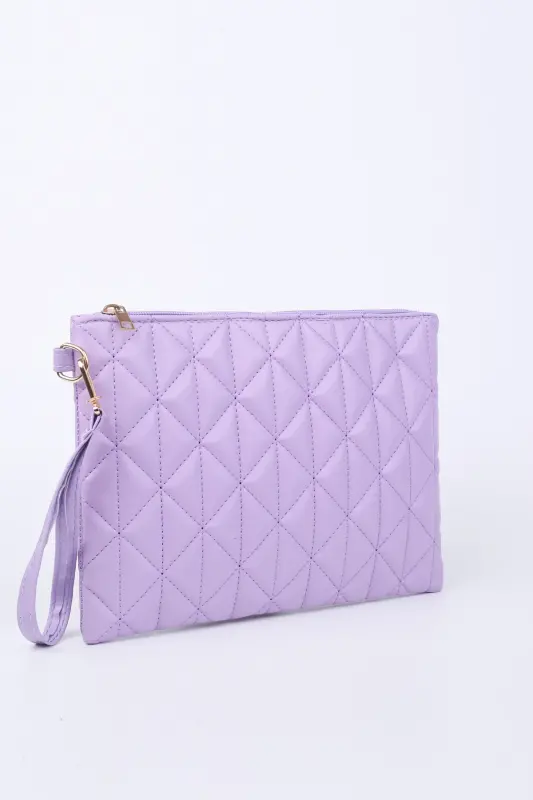 Lila naqshli portfel klastch sumka 25x19 sm-Lila - 1