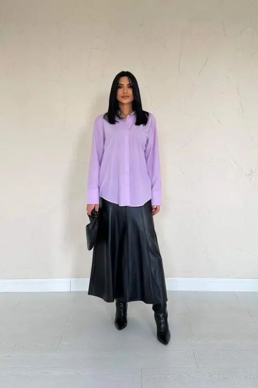 Lila poplin ko'ylak - 2