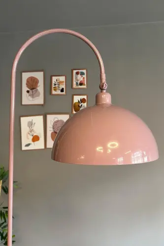 Lilac Floor Lamp Adjustable Head Modern Decorative Metal Living Room Study Room Floor Lamp-Lilac - 5