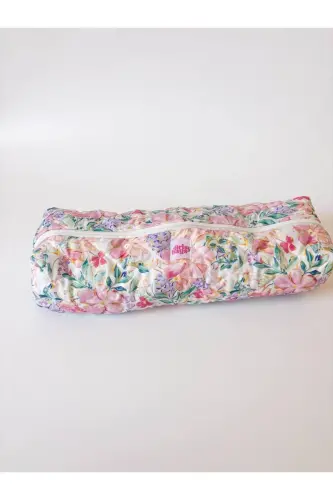 Lilac Floral Hair Curler Straightener Bag Compatible for Airwrap Airstrait Large Travel Case-Lilac Floral - 3