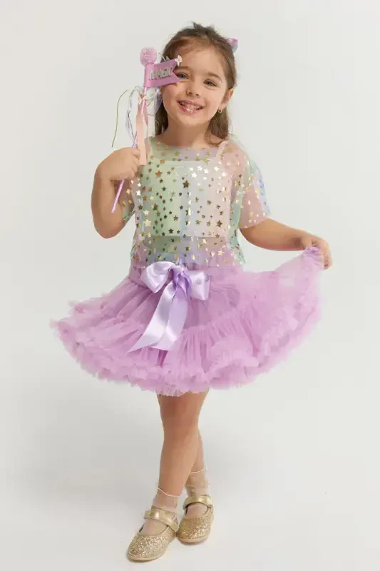 Lilac Girl Kids Tutu Skirt - Bonita-Lilac - 1