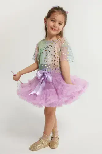 Lilac Girl Kids Tutu Skirt - Bonita-Lilac - 3