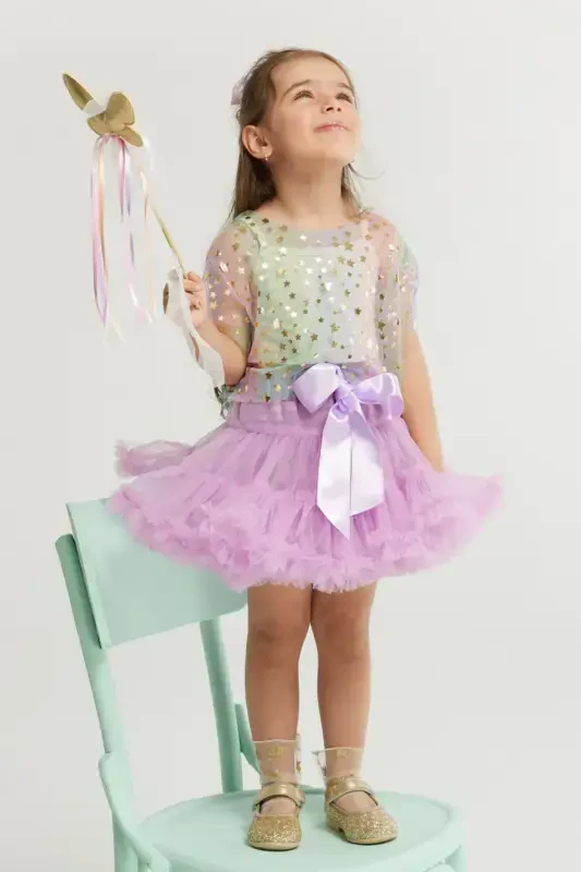 Lilac Girl Kids Tutu Skirt - Bonita-Lilac - 4