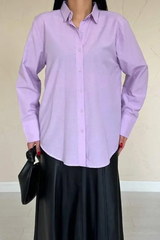 Lilac Poplin Shirt - 3