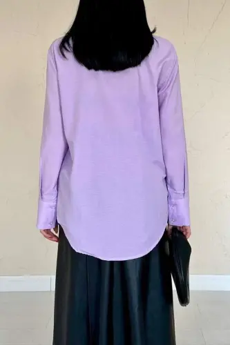 Lilac Poplin Shirt - 4