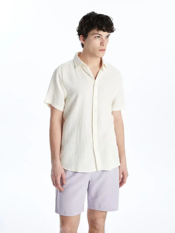 Lilac Short Length Basic Men's Swim Shorts-Lilac - 2
