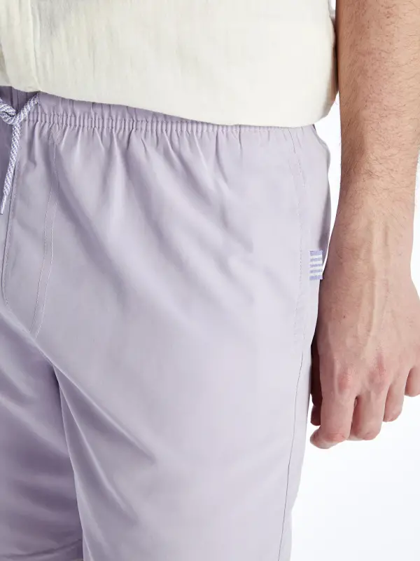 Lilac Short Length Basic Men's Swim Shorts-Lilac - 3