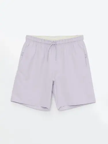 Lilac Short Length Basic Men's Swim Shorts-Lilac - 6