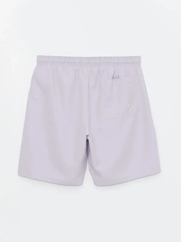 Lilac Short Length Basic Men's Swim Shorts-Lilac - 7