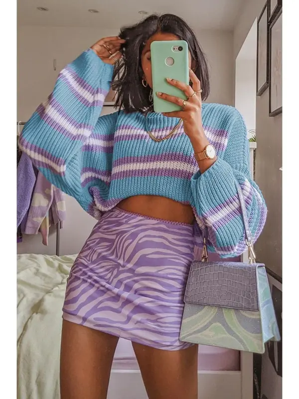 Lilac Sweater Mg1244-Lilac - LC WAIKIKI