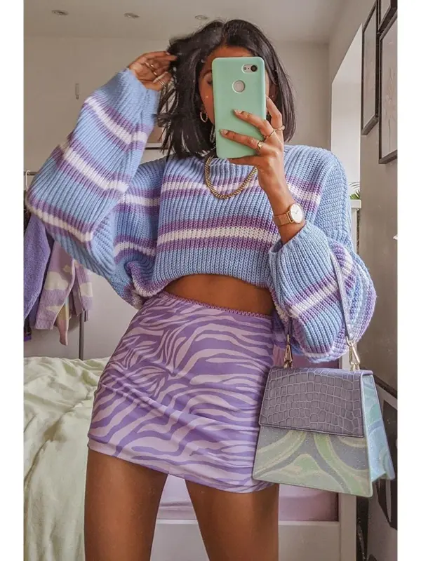 Lilac Sweater Mg1244-Lilac - 3