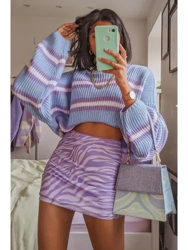 Lilac Sweater Mg1244-Lilac - 7