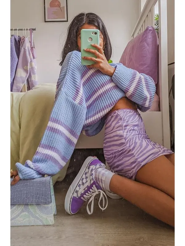 Lilac Sweater Mg1244-Lilac - 8