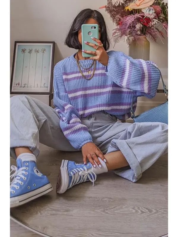 Lilac Sweater Mg1244-Lilac - 11