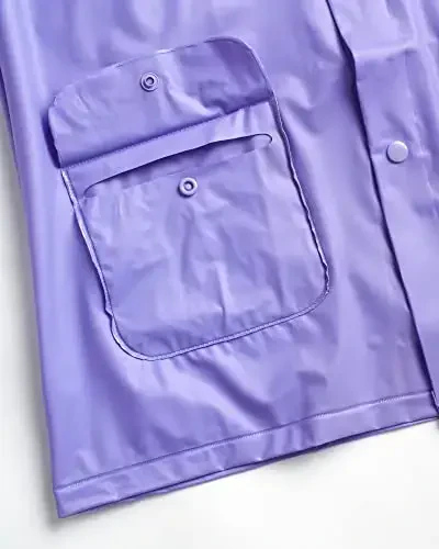 Lilly of New York Girls' Raincoat - Suv o'tkazmaydigan yomg'ir kurtkasi - Go'daklar, yosh bolalar, qizlar uchun kapüşonli yomg'ir paltosi (12M-6) - 4