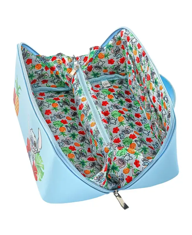 Lilo and Stitch Quilted Travel Cosmetic Bag - Blue - 5