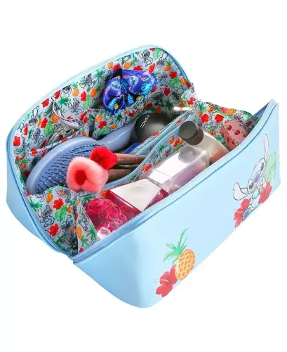 Lilo and Stitch Quilted Travel Cosmetic Bag - Blue - 7