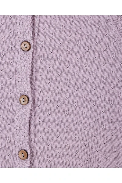 Лиловый трикотажный кардиган с складками - MINORA (1)