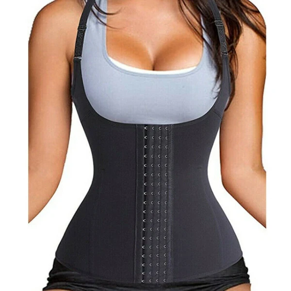 Lilvigor Waist Trainer Corset Vest for Weight Loss Sport Body Shaper Workout Underbust Cincher Steel Boned Tummy Tank - JIEYANAN