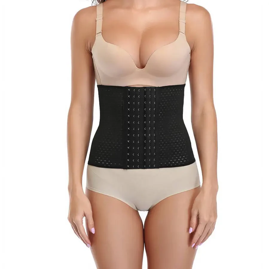Lilvigor Waist Shapers Women's Waist Cincher Trainer, Adjustable Tummy Control Corset, Black- - 3