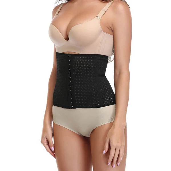 Lilvigor Waist Shapers Women's Waist Cincher Trainer, Adjustable Tummy Control Corset, Black - 4