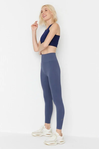 Lily - Blue High-Waisted Shaping Tights - 13
