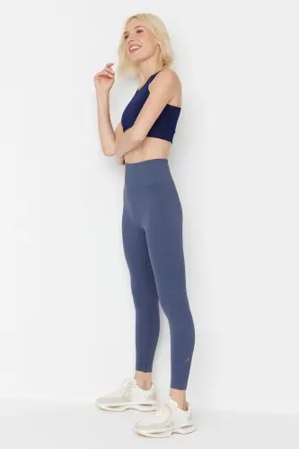Lily - Blue High-Waisted Shaping Tights - 3