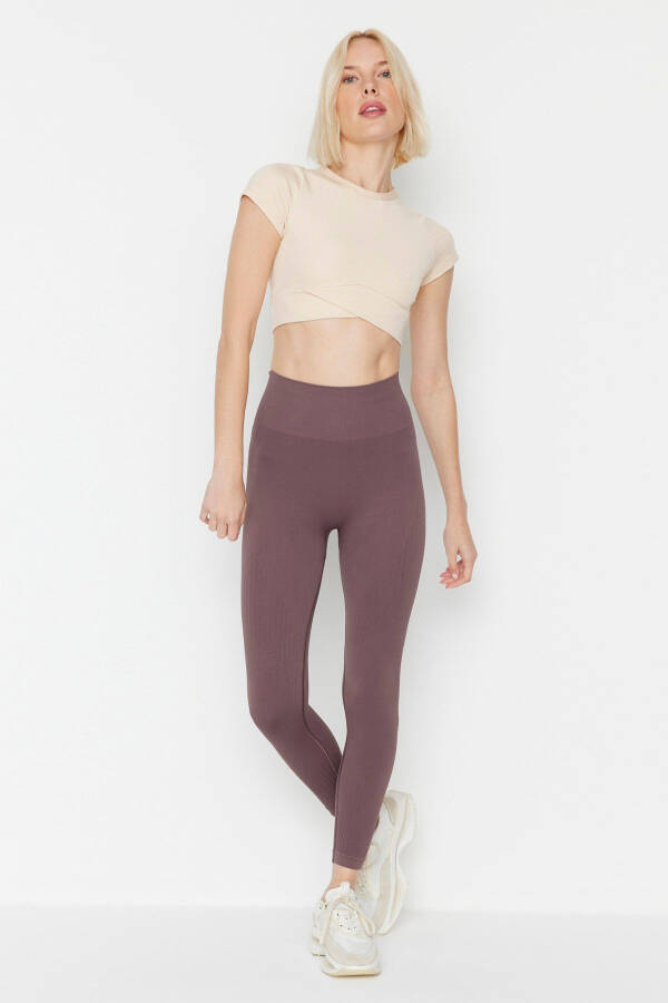 Lily - Natural Coffee High Waist Shaping Leggings - 11